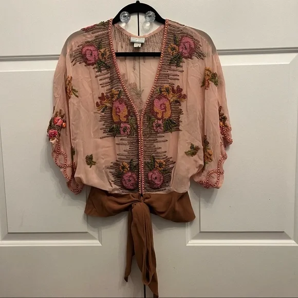 Tracy Reese Floral Beaded Top - Picture 4 of 14